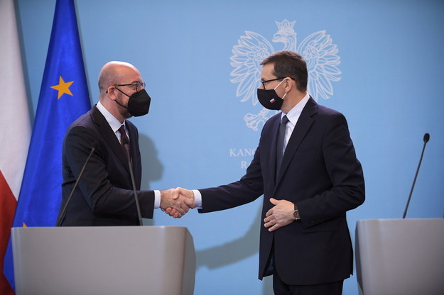 Mateusz Morawiecki i Charles Michel / 	Marcin Obara  /PAP