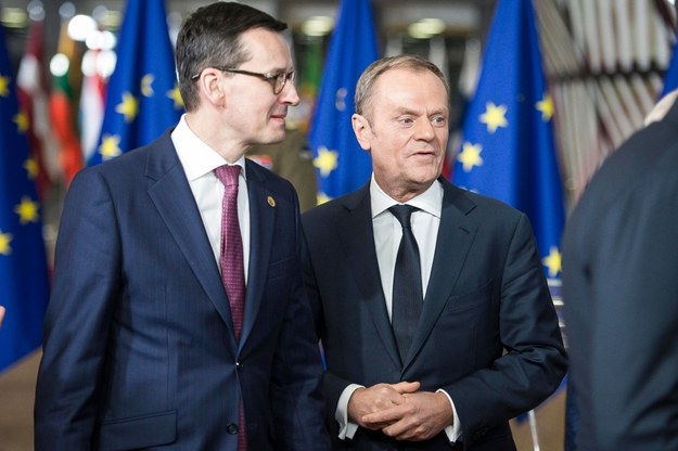 Mateusz Morawiecki i Donald Tusk / 	Wiktor Dąbkowski    /PAP