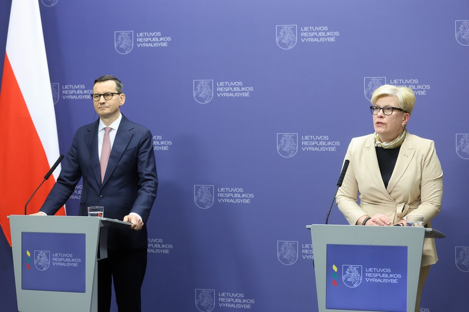 Mateusz Morawiecki i Ingrida Simonyte / 	Rafał Guz    /PAP