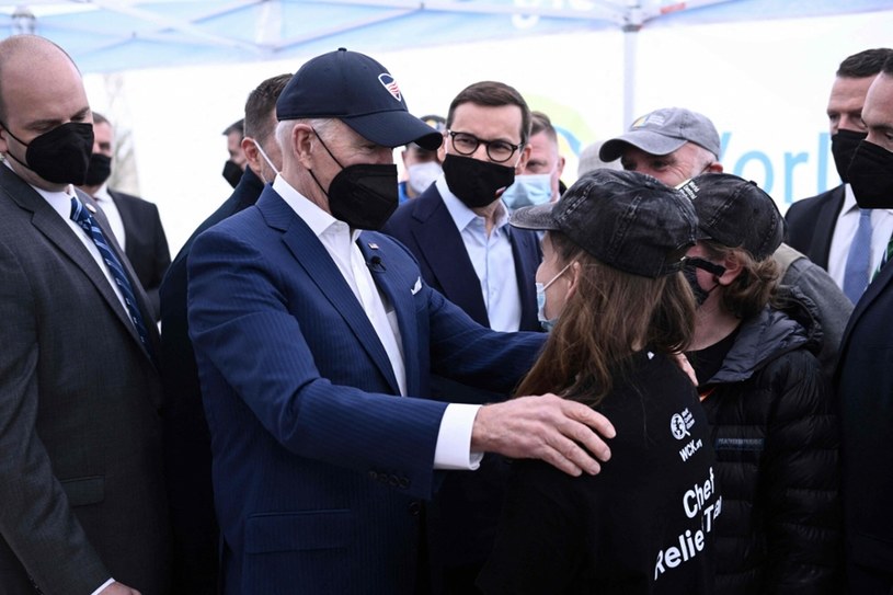 Mateusz Morawiecki i Joe Biden na Stadionie Narodowym /BRENDAN SMIALOWSKI/AFP /East News