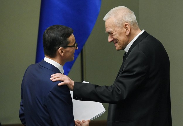 Mateusz Morawiecki i Kornel Morawiecki /Radek Pietruszka /PAP