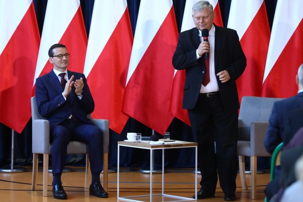 Mateusz Morawiecki i Marek Suski /	Rafał Guz   /PAP