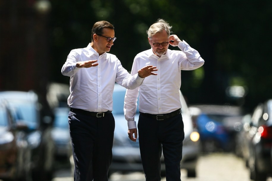 Mateusz Morawiecki i Petr Fiala w Katowicach /Zbigniew Meissner /PAP