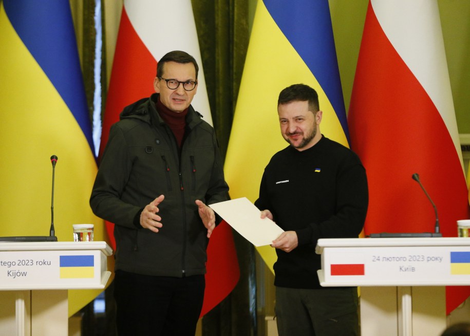 Mateusz Morawiecki i Wołodymyr Zełenski w Kijowie /STEPAN FRANKO /PAP/EPA