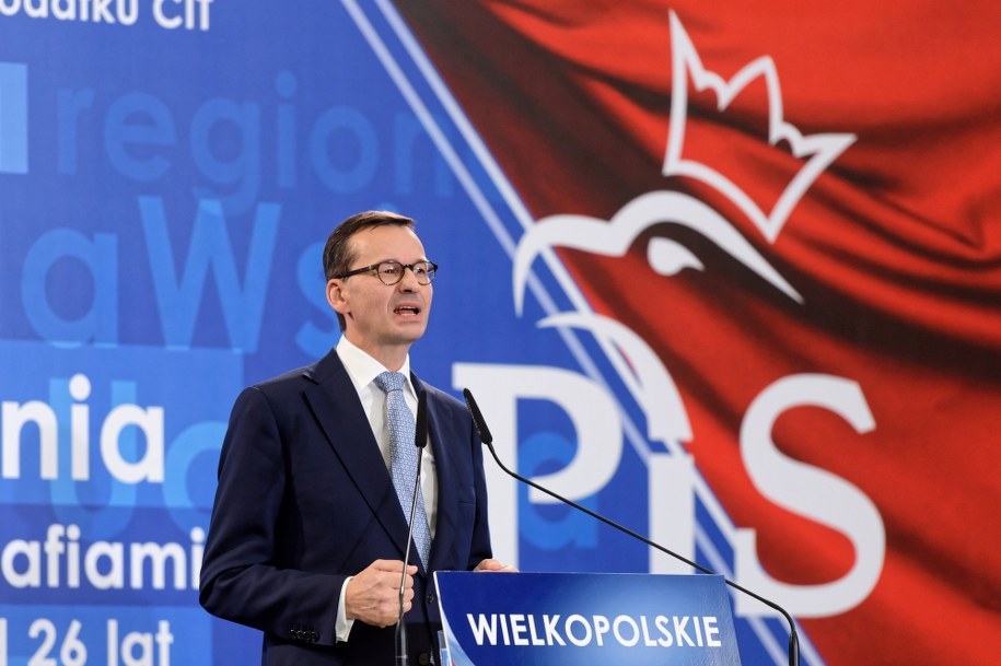 Mateusz Morawiecki podczas konwencji PiS w Poznaniu /Jakub Kaczmarczyk /PAP