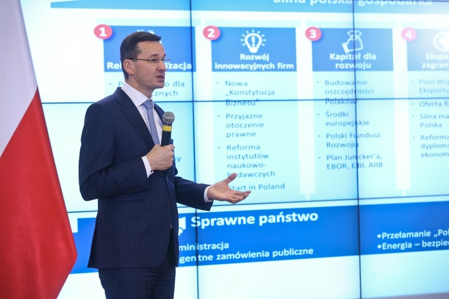 Mateusz Morawiecki przedstawia założenia programu //Rafał Guz /PAP