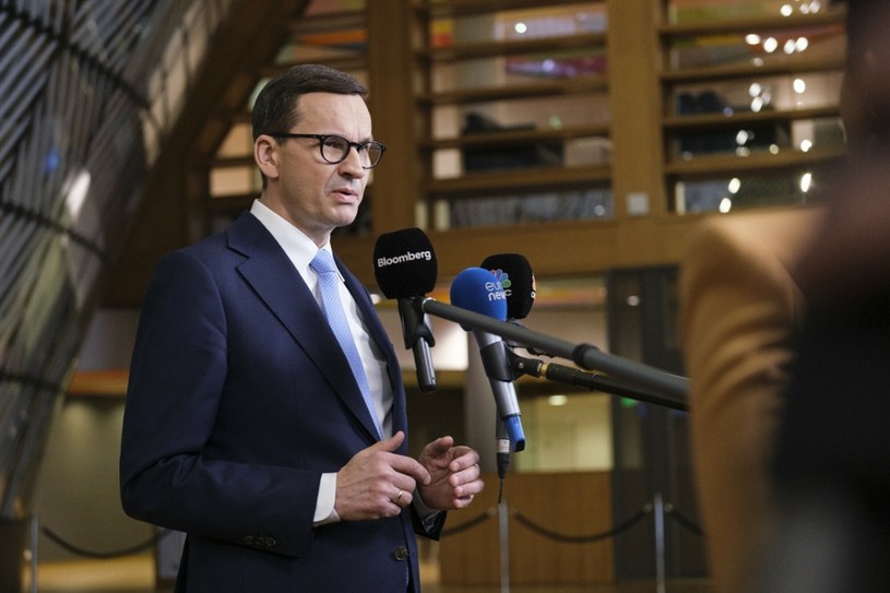 Mateusz Morawiecki w czwartek w Brukseli /Thierry Monasse /Reporter
