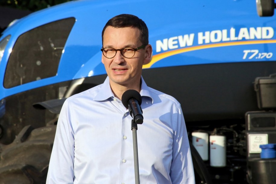 Mateusz Morawiecki w Miedźnie /Waldemar Deska /PAP