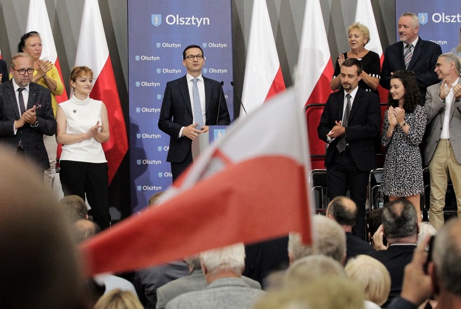 Mateusz Morawiecki w Olsztynie /Tomasz Waszczuk /PAP