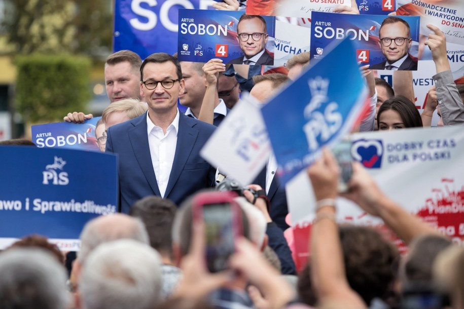 Mateusz Morawiecki w Świdniku /Wojtek Jargiło /PAP