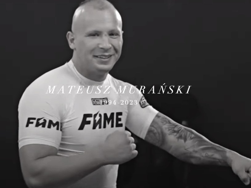 Mateusz Murański nie żyje. Fame MMA żegna go wzruszającym filmem /Screen YouTube / Famemmatv /materiał zewnętrzny