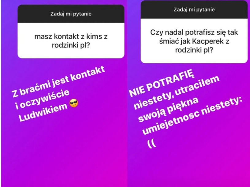 Mateusz Pawłowski odpowiada na pytania na InstaStories @mateopawlowski/ /Instagram