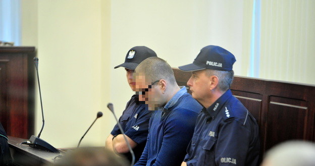 Mateusz S., zabójca 6 osób, na sali sądowej /Marcin Bielecki /PAP