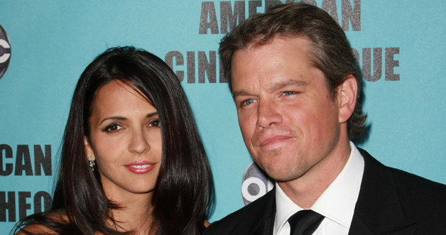 Matt Damon z żoną &nbsp; /Splashnews