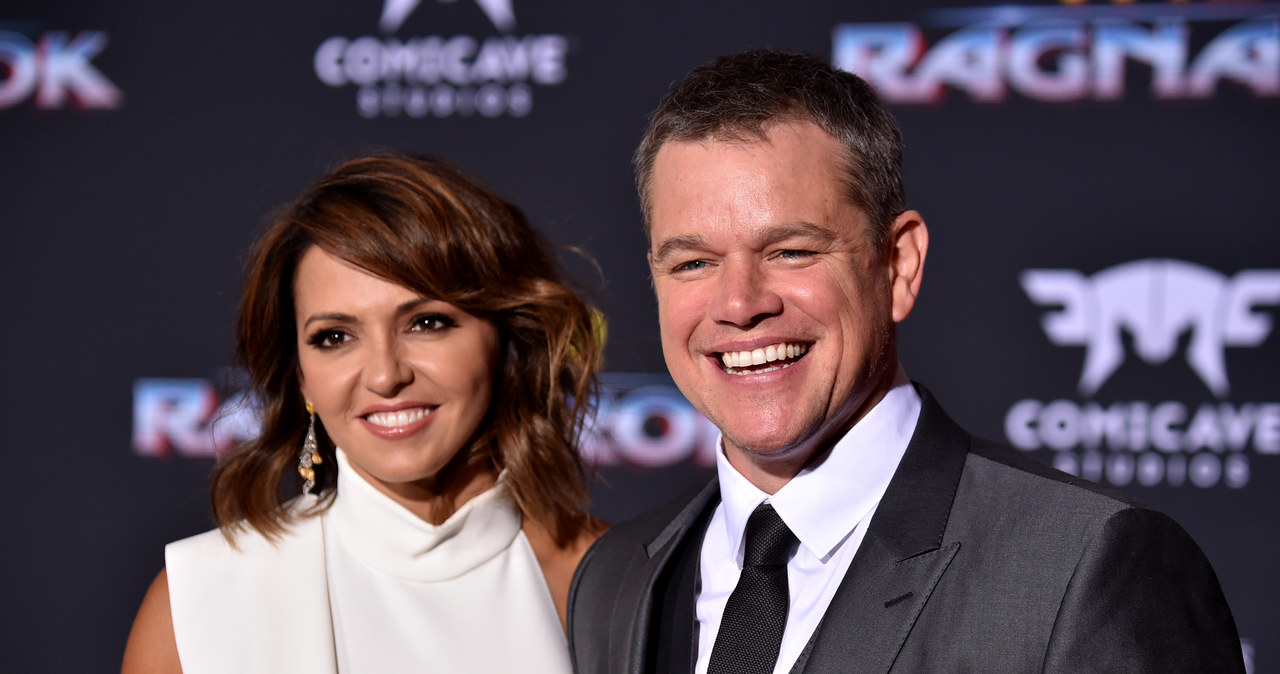 Matt Damon z żoną /Getty Images