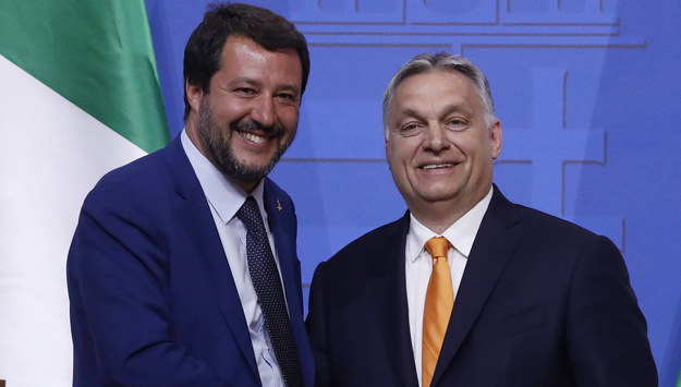 Matteo Salvini i Viktor Orban /Szilard Koszticsak /PAP/EPA