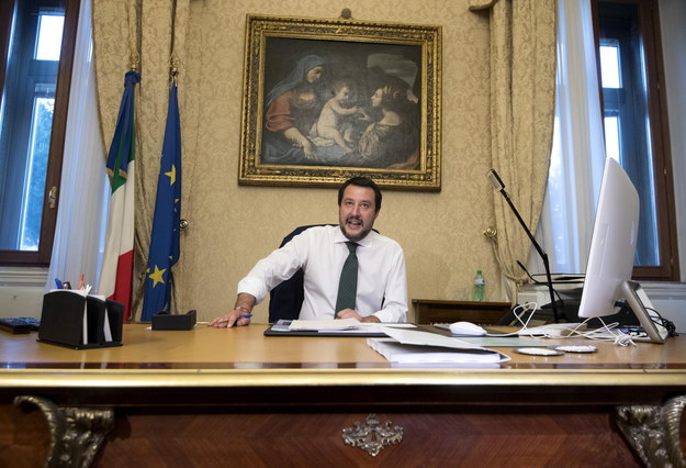 Matteo Silvini ma już konkretne plany na zarządzanie ministerstwem spraw wewnętrznych /PAP/EPA/CLAUDIO PERI /PAP/EPA