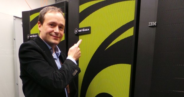 Matthias Funke, Dyrektor Oprogramowania IBM w Polsce prezentuje rozwiązania klasy Netezza /INTERIA.PL