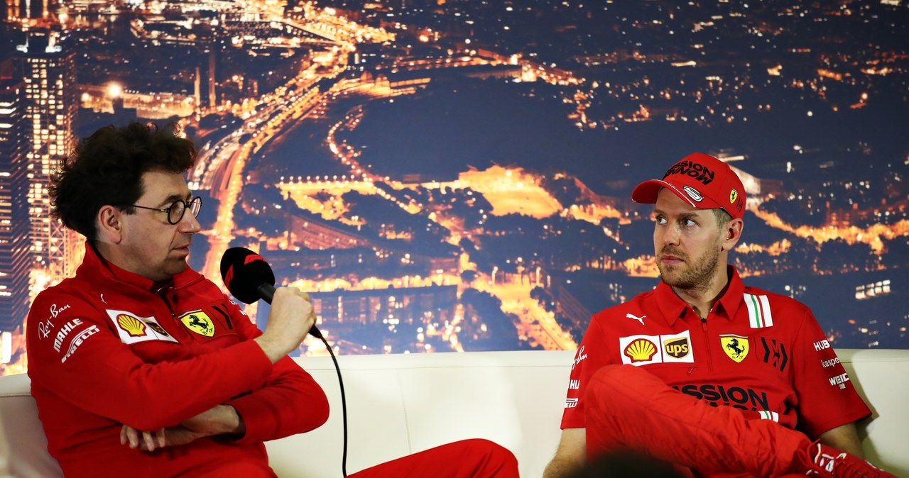 Mattia Binotto i Sebastian Vettel /Getty Images