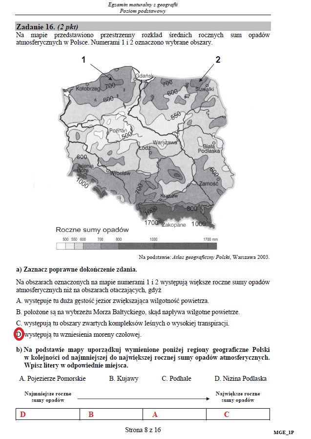 Matura 2016: Geografia, poziom podstawowy /INTERIA.PL