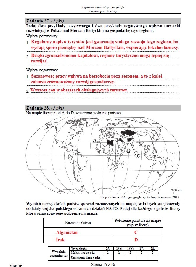 Matura 2016: Geografia, poziom podstawowy /INTERIA.PL