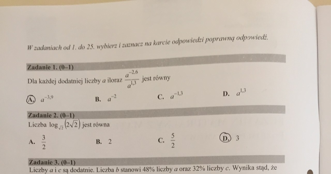 Matura 2016. Odpowiedzi z matematyki