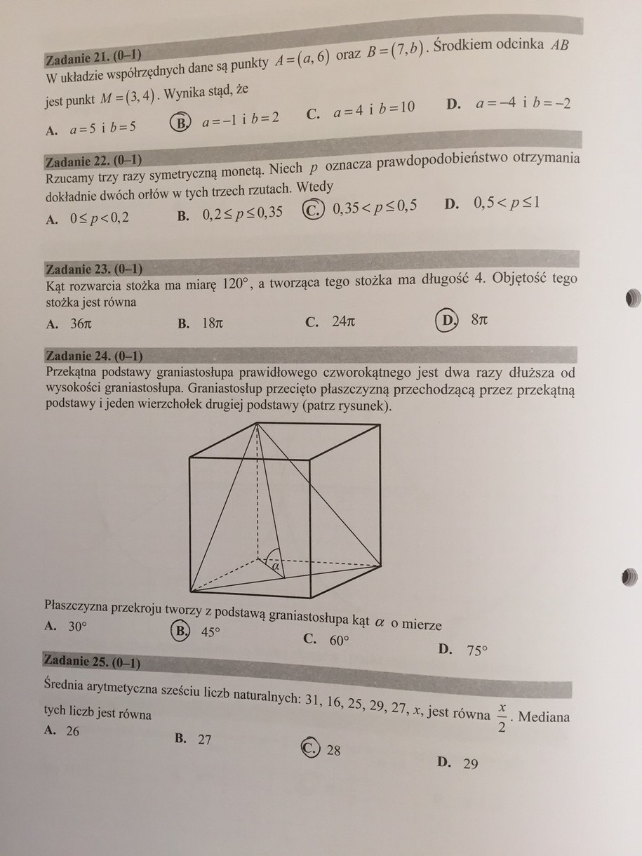 Matura 2016 - propozycje rozwiązań z matematyki, poziom podstawowy /RMF FM