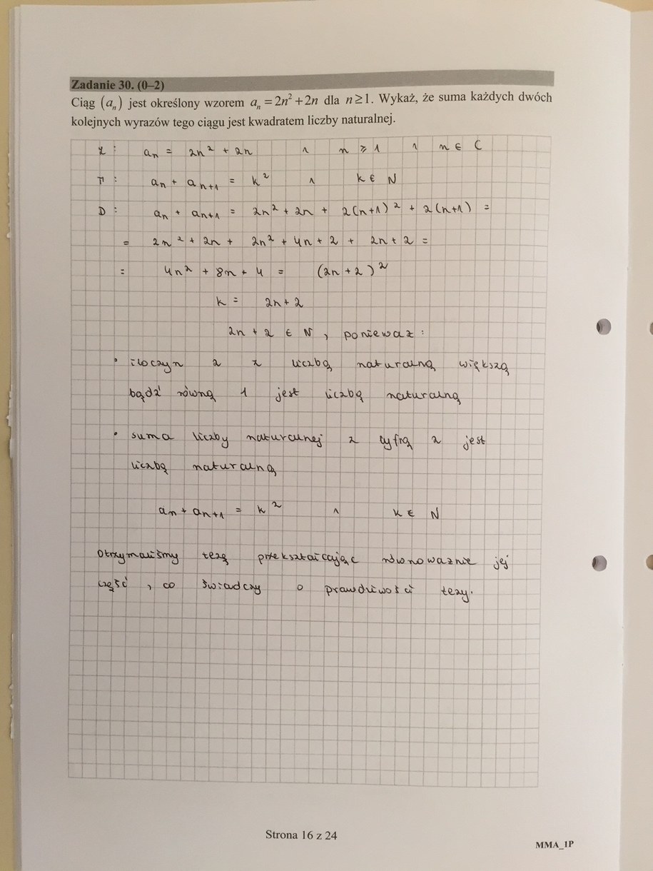 Matura 2016 - propozycje rozwiązań z matematyki, poziom podstawowy /RMF FM