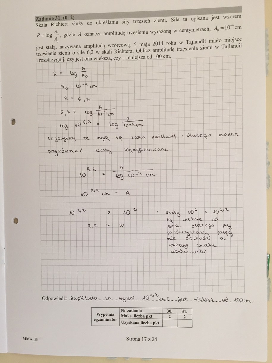 Matura 2016 - propozycje rozwiązań z matematyki, poziom podstawowy /RMF FM