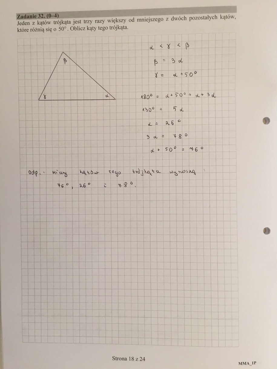 Matura 2016 - propozycje rozwiązań z matematyki, poziom podstawowy /RMF FM