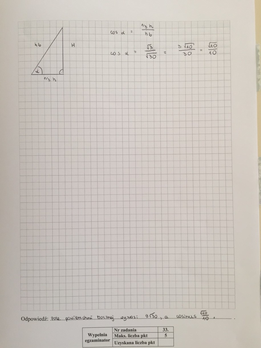 Matura 2016 - propozycje rozwiązań z matematyki, poziom podstawowy /RMF FM