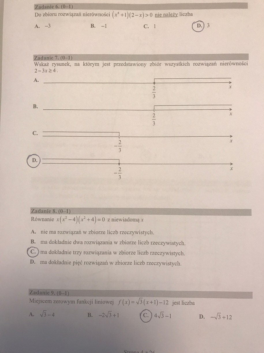 Matura 2017. Matematyka, poziom podstawowy /RMF FM /Zrzut ekranu
