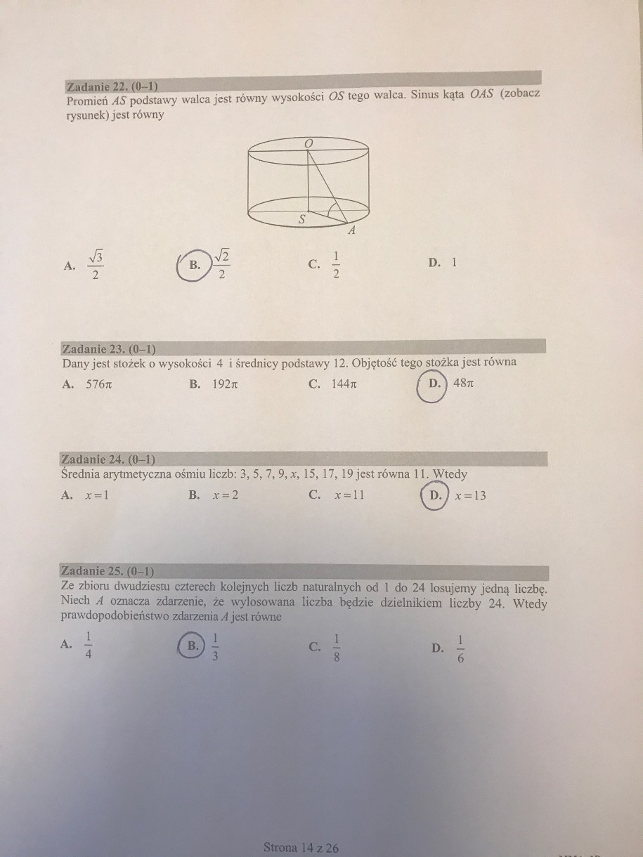 Matura 2017. Matematyka, poziom podstawowy /RMF FM /Zrzut ekranu