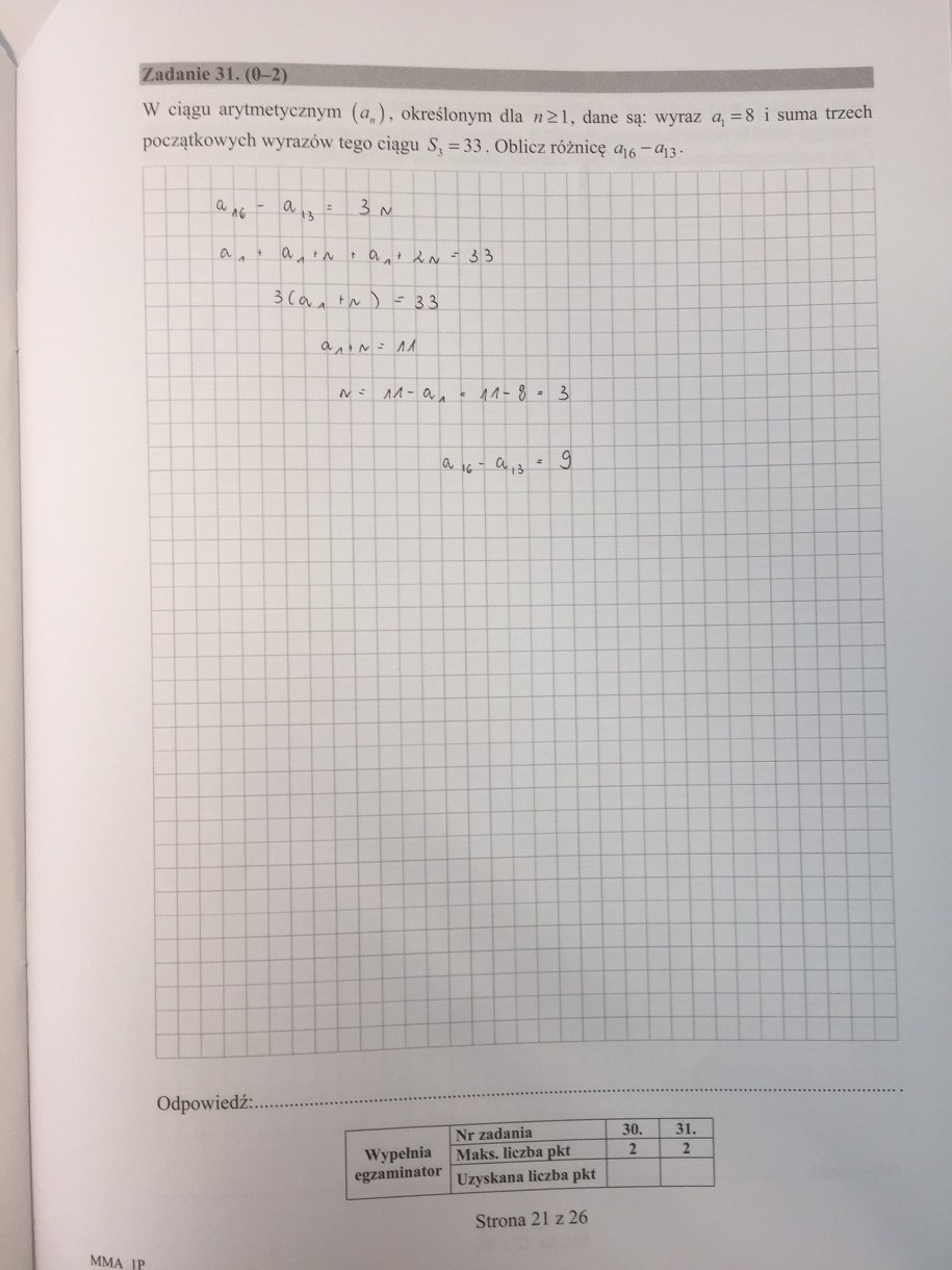 Matura 2017. Matematyka, poziom podstawowy /RMF FM /Zrzut ekranu