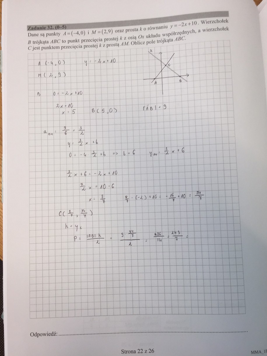 Matura 2017. Matematyka, poziom podstawowy /RMF FM /Zrzut ekranu