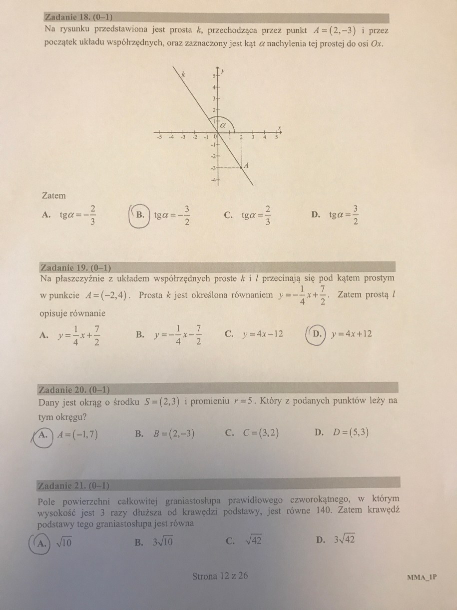 Matura 2017. Matematyka, poziom podstawowy /RMF FM /Zrzut ekranu
