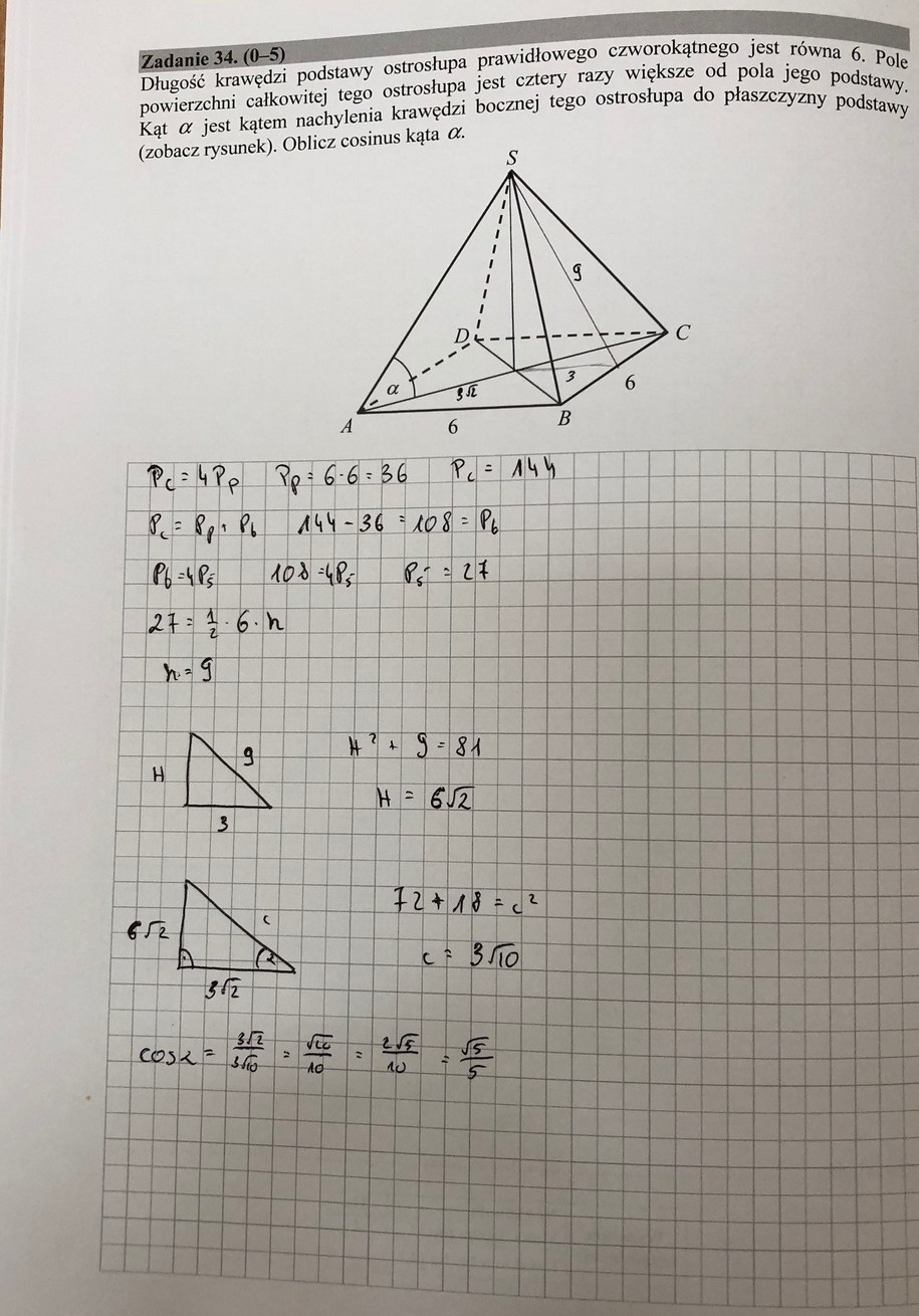 Matura 2019,  matematyka - poziom podstawowy /RMF24