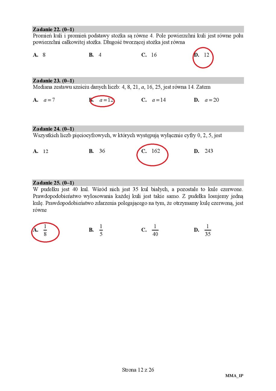 Matura 2019, matematyka poziom podstawowy /RMF24