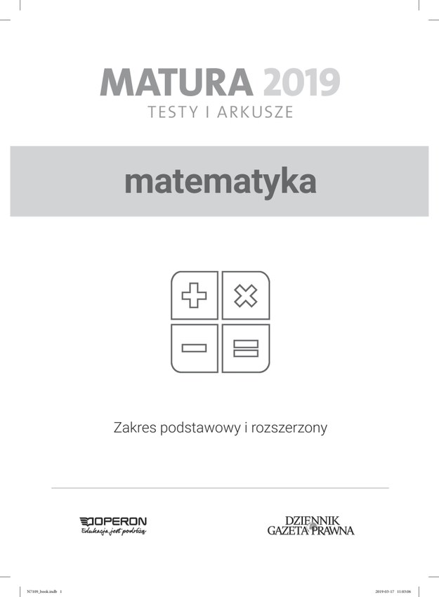 Matura 2019: Matematyka - przykładowe zadania /