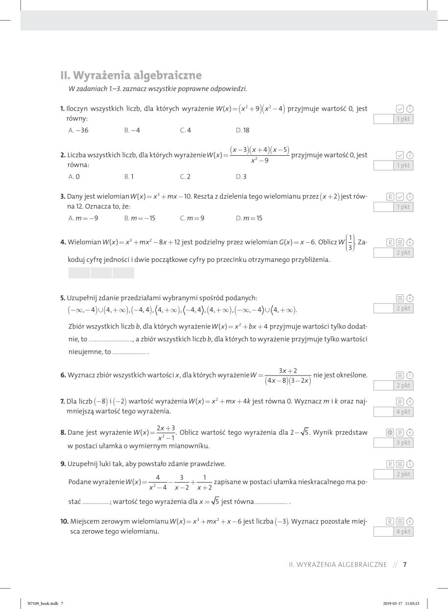 Matura 2019: Matematyka - przykładowe zadania /