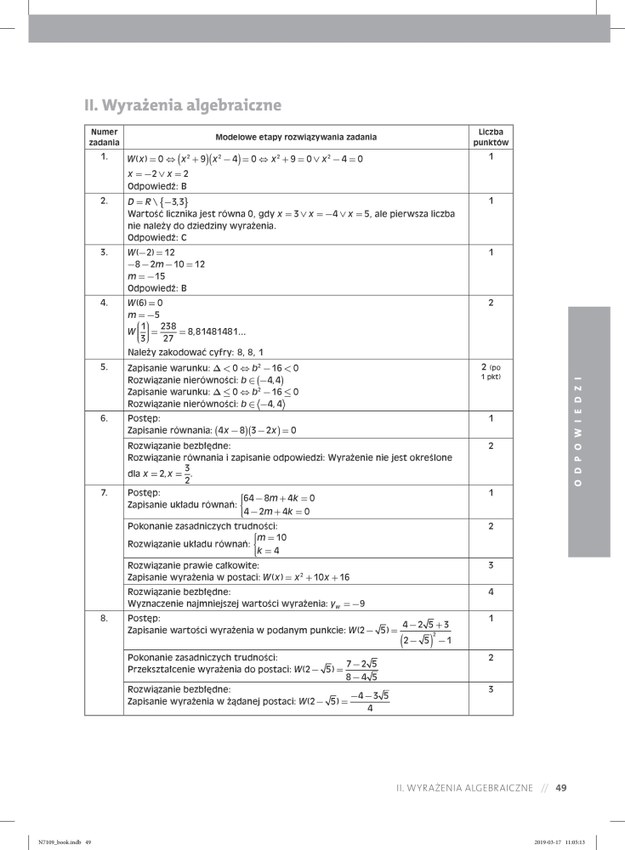 Matura 2019: Matematyka - przykładowe zadania /