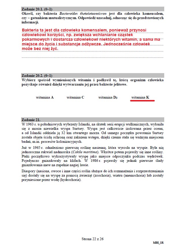 Matura 2020: Biologia - arkusz CKE i odpowiedzi, strona 22 /INTERIA.PL