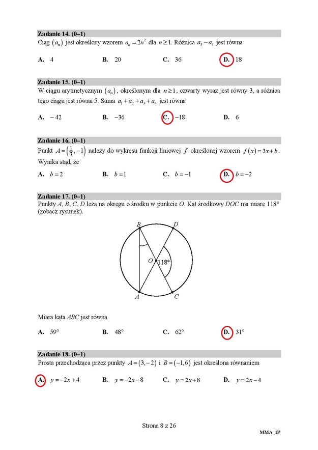 Matura 2020. Odpowiedzi z matematyki, poziom podstawowy /RMF FM