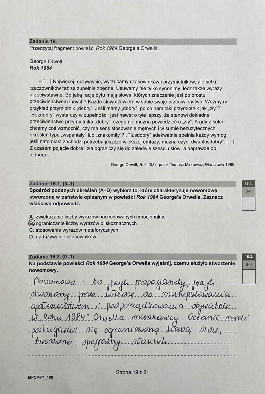 Matura 2023. Język polski - odpowiedzi /RMF FM