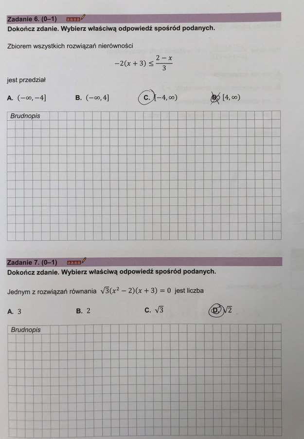 Matura 2023 z matematyki. Arkusz CKE, propozycja rozwiązań /RMF FM