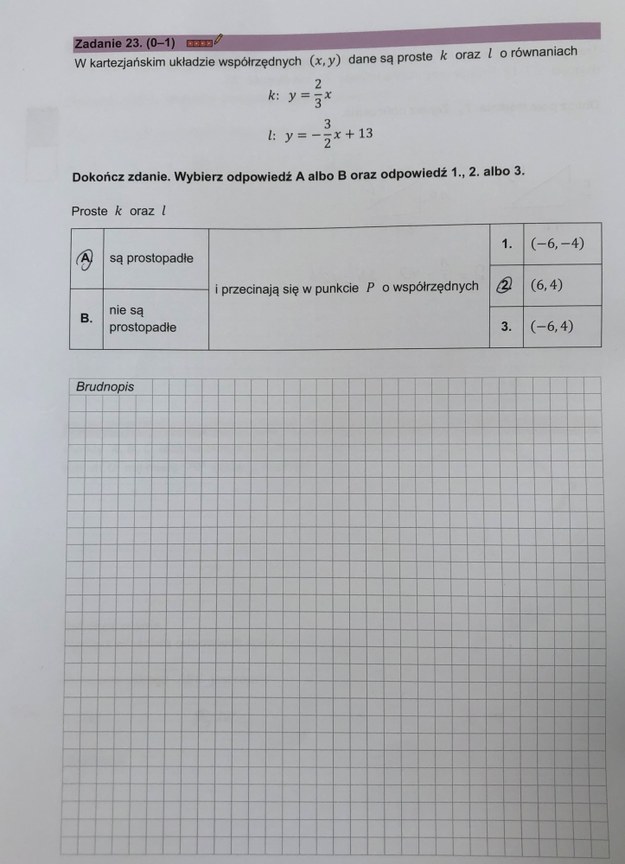 Matura 2023 z matematyki. Arkusz CKE, propozycja rozwiązań /RMF FM