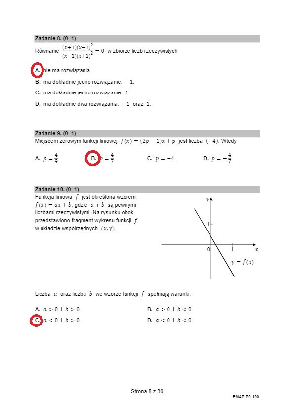 Matura 2023 z matematyki, Formuła 2015. Arkusz CKE, propozycja rozwiązań /RMF FM
