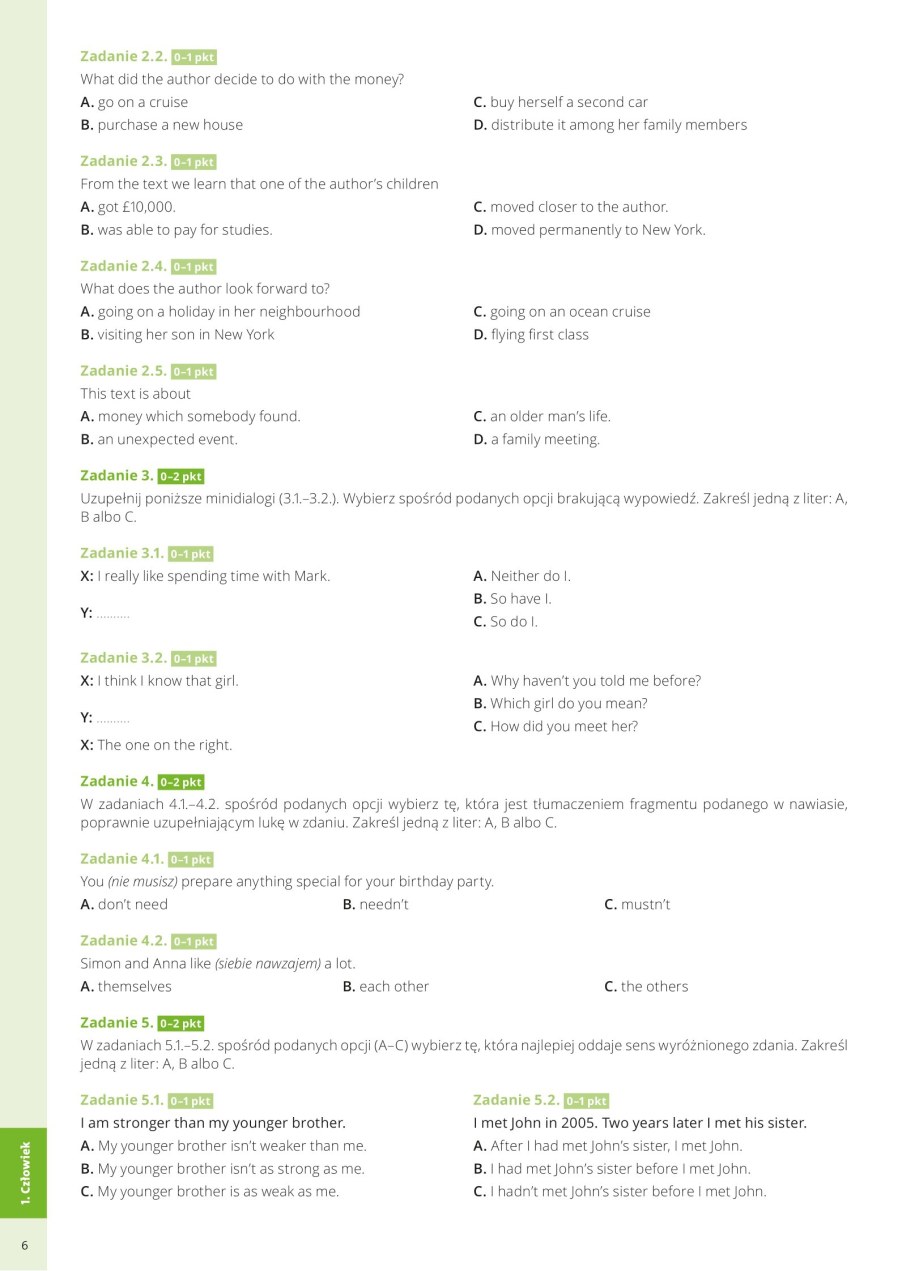 Matura 2024: Język angielski, przykładowe zadania i odpowiedzi /Materiały prasowe