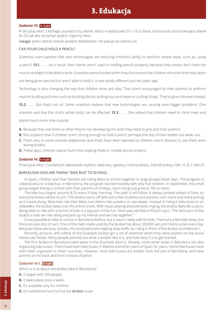 Matura 2024: Język angielski, przykładowe zadania i odpowiedzi /Materiały prasowe