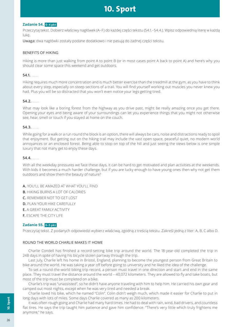 Matura 2024: Język angielski, przykładowe zadania i odpowiedzi /Materiały prasowe